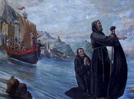 San Francesco di Paola attraversa lo stretta di Messina